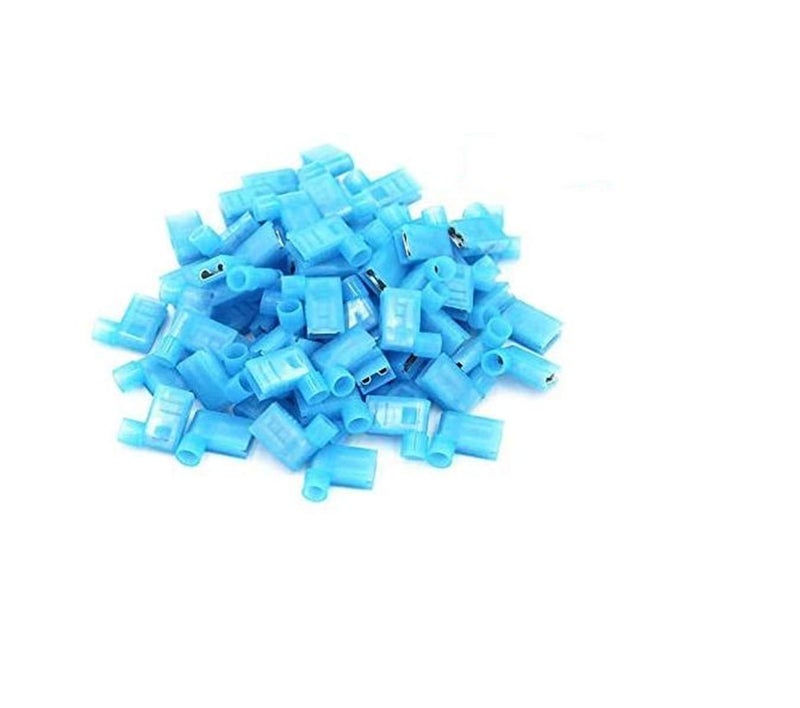 Ovenot Terminals Connectorï¼ŒFlag Type Terminal Nylon Insulated Female Push Â 90 Degree On Wire Terminal Connector 16-14 AWG 50PCS - Image 1